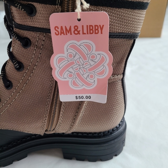 NWT Sam & Libby Black and Tan Boots - Picture 2 of 6
